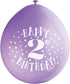 2nd Birthday Balloons - Unique Party Happy Latex Pack | UNI56034