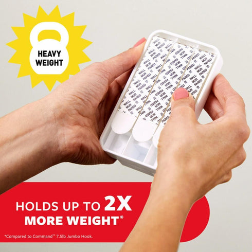 COMMAND 17011UKN X-LARGE WHITE UTILITY HOOK WITH 3 STRIPS. WL4404