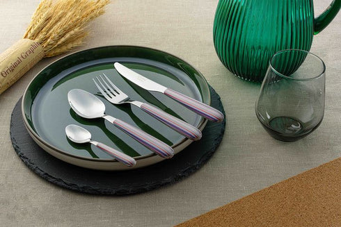 Stainless Steel Cutlery Set - GREENWORKS 24BXGW-PAS, 24 Pieces