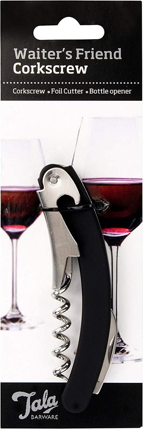 Waiters Friend Corkscrew - TALA Soft Grip with Foil Cutter