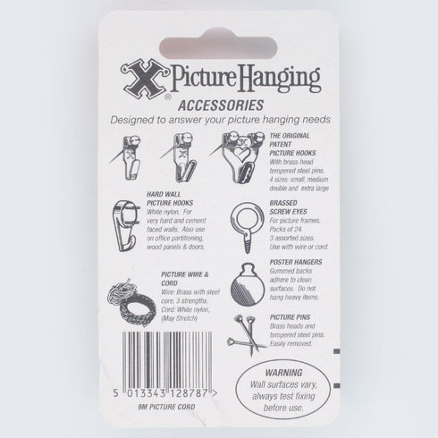 Picture Hanging Cord - SHAW X WHITE NYLON 9M 30KG/65LBS FS12878