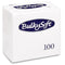 BULKY SOFT 2PLY 4 FOLD NAPKINS 40CM X 40CM 100/PK - WHITE. 32990