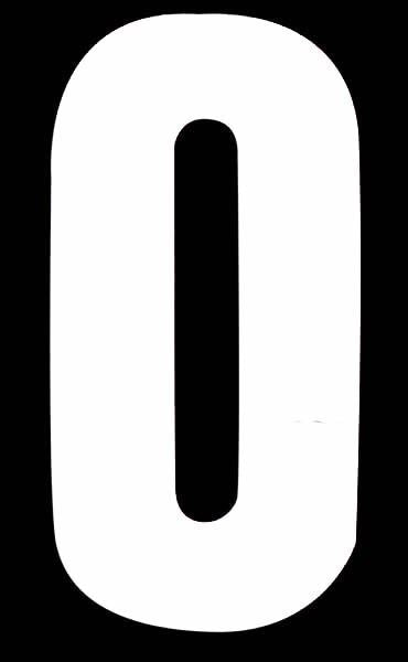 Wheelie Bin Number Sticker - High Visibility No.0 | ROWAN