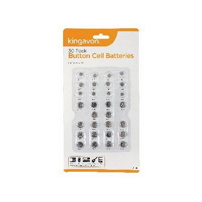 Button Cell Batteries - KINGAVON 30 Pack BB-BT132