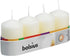 Ivory Pillar Candles - BOLSIUS 60mm x 40mm 4 Pack