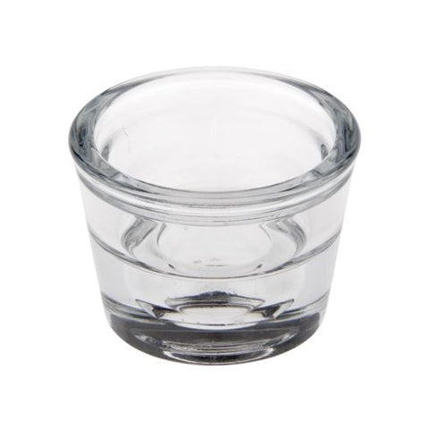 TWO IN ONE CANDLE HOLDER GLASS CRYSTAL CLEAR ROUND. 82311
