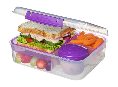 SISTEMA BENTO LUNCH TO GO 1.65L ASSORTED COLOUR. 21690-53C