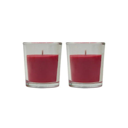 LUMAR AROMATIC BERRIES GLASS CANDLE JAR 2/PK. PS109099
