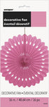 Hot Pink Fan Decoration 40cm - Unique Party Accessory UNI64262