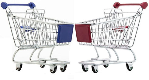 Mini Metal Trolley Assorted Colours 14cm - AP4197