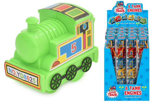 Pullback Toy Trains - 6pc Set in Tube | TY1248