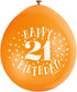 21st Birthday Balloons - UNIQUE PARTY Happy 21st Multicolour Pack