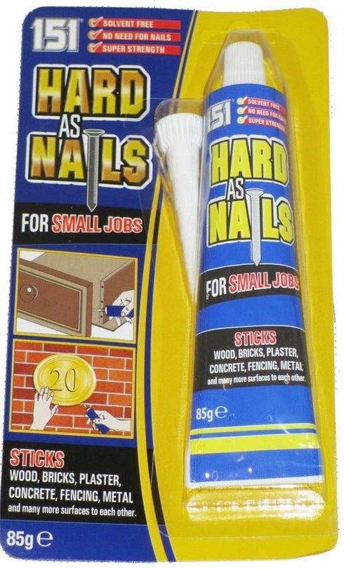 Small Jobs Adhesive - HARD AS NAILS 85G for Quick Fixes
