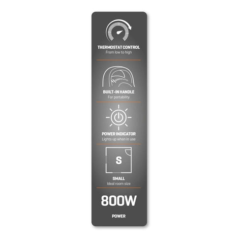 Mini Oil Heater - DAEWOO 800W Radiator HEA1140GE