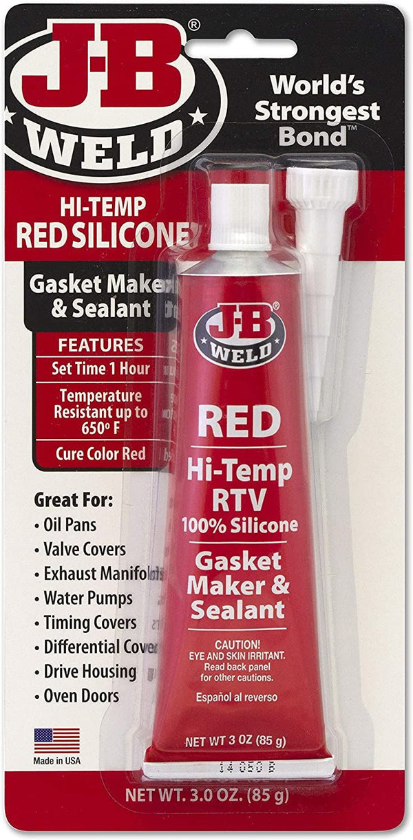 RTV Silicone Gasket Maker - JB Weld Hi-Temp Red Sealant 85g