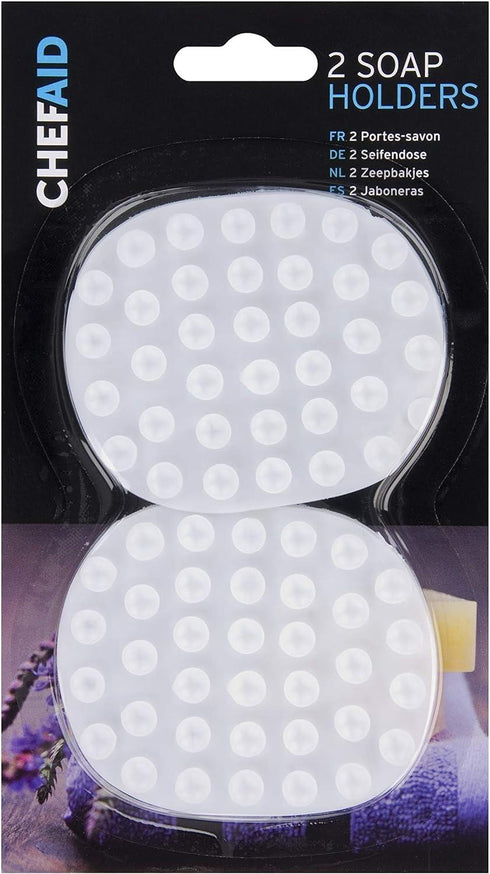 Soap Holder Set - CHEF AID SOAP HOLDERS 2 CARDED 10E04780