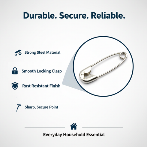 30 TIGER ESSENTIAL SAFETY PINS STEEL. T301585
