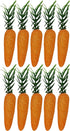 EASTER GLITTER CARROTS 10/PK. PI736127 OPEN AND SEND IN LL