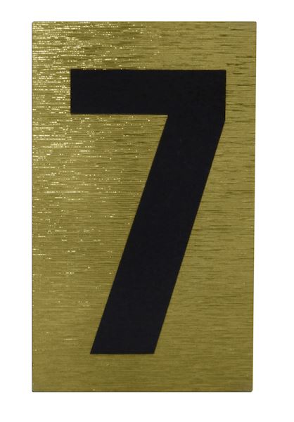 Reflective House Number - Rowan Black & Gold Sticker #7