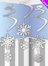 6 HANGING SILVER SWIRLS CHRISTMAS SNOWFLAKE FROZEN PARTY HOME ROOM DECORATIONS. DP53672
