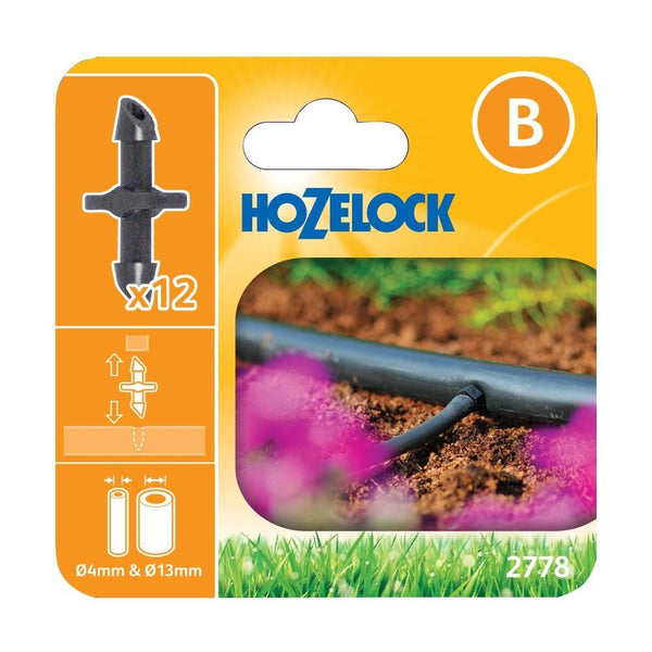 Micro Irrigation Connector 4mm - Hozelock 12 Pack 2778 0012