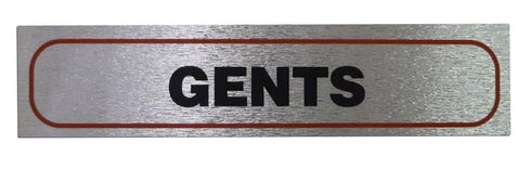 Metallic Gents Sign - High Brushed Self Adhesive for Restrooms