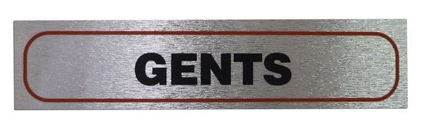 Metallic Gents Sign - High Brushed Self Adhesive for Restrooms
