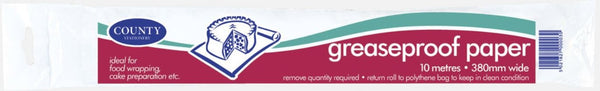 Greaseproof Paper Roll - COUNTY 38CM X 10M C8 for Baking & Wrapping