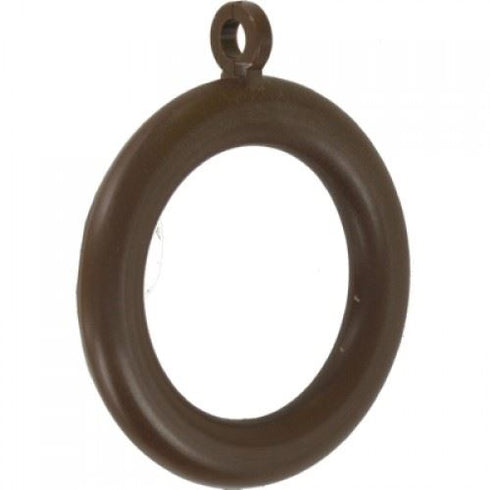 Dark Wood Curtain Rings - FAST PAK VALUE 6876, 56MM, Pack of 6