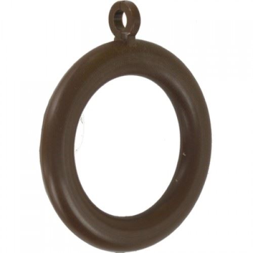 Dark Wood Curtain Rings - FAST PAK VALUE 6876, 56MM, Pack of 6