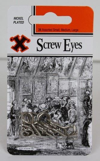 Screw Eye Assortment - SHAW X Nickel Plated, Various Sizes FS12843