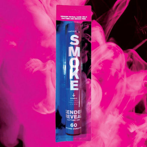 TRAFALGAR HANDHELD DAYTIME GENDER REVEAL SMOKE- PINK. CR-92972