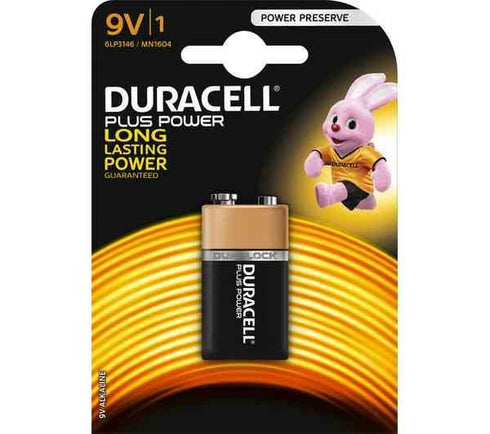 Duracell 9V Batteries - Long-Lasting MN1604PLUS Power Supply