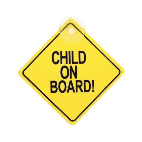 2X CAR SAFETY SIGNS BABY CHILD ON BOARD SUCTION CUP. RY3109