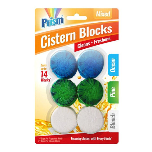 PRISM ASSORTED CISTERN TOILET BLOCK 6/PK. OL306226
