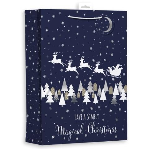 GIFT MAKER EXTRA LARGE CHRISTMAS GIFT BAG - MIDNIGHT MAGICAL CHRISTMAS. GB10X