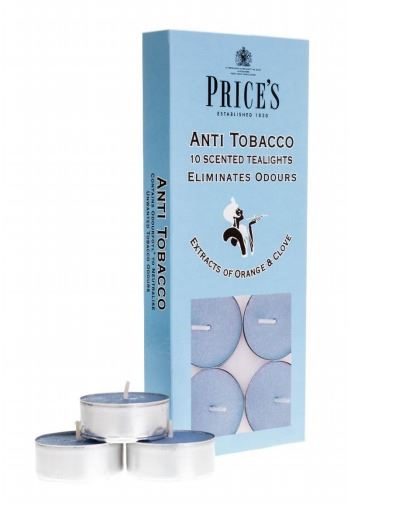 PRICES ANTI TOBACCO TEALIGHT CANDLES 4HRS 10/PK. FR151016 372537