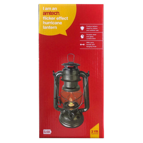 Flickering LED Lantern - AM-TECH AMS8012 Vintage Style Light