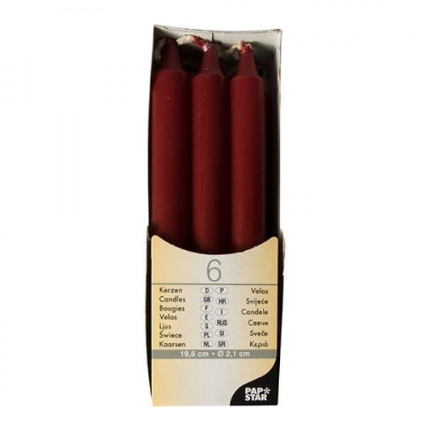 TABLE CANDLES 2.15CM.19.6CM BORDEAUX. PS13472