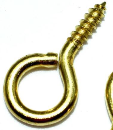 Brassed Screw Eyes 65mm - FAST PAK VALUE 2524, 3-Pack