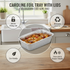 CAROLINE FOIL TRAY WITH LIDS 93X184X49MM 23OZ 6/PK. 1002