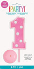 Flashing Cake Topper - Pink Polka Dots No.1 | UNI37051