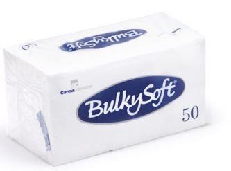 BULKY SOFT 2PLY 8 FOLD NAPKINS 33CM X 33CM 50/PK - WHITE. 32780