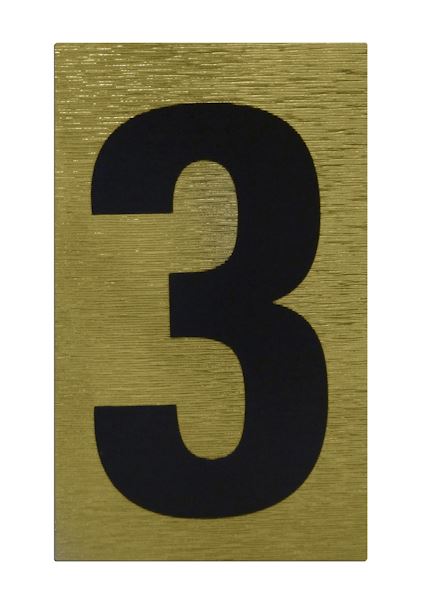 Reflective House Number - ROWAN BLACK & GOLD Sticker #3