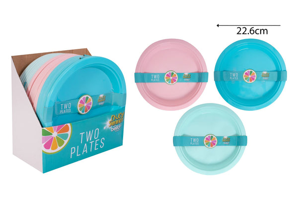 BELLO PLASTIC PLATES 2/PK. AM2182