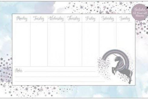 MAGNETIC UNICORN WEEKLY PLANER. UN0052