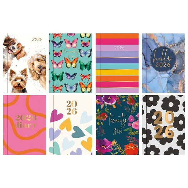 TALLON ASSORTED DESIGN WEEK TO VIEW POCKET DIARY 2026 48/PK. TA0330
