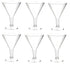ALL SEASONS CLEAR PLASTIC MARTINI GLASSES 200ML 6/PK. Z60396