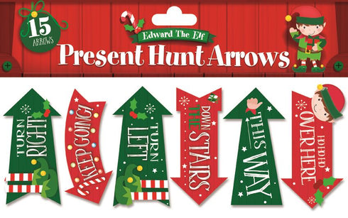 CHRISTMAS PARTY ELF GIFT PRESENT HUNT ARROWS 15/PK. EWX23916