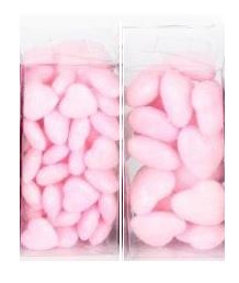 GLITTER HEART CRAFT EMBELLISHMENTS - ** ASSORTED SIZE / COLOUR **. CR0934LIGHTPINK